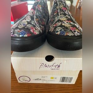 Blowfish charcoal sugar skull slip on sneakers